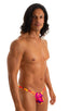 M77 - Mens Micro Pouch Swimsuit Thong - Prints 8163 Tahitian sunset - Skinzwear