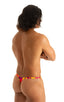 M77 - Mens Micro Pouch Swimsuit Thong - Prints 8163 Tahitian sunset - Skinzwear