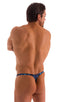 M77 - Mens Micro Pouch Swimsuit Thong - Semi Sheer Prints 2572 Dark water - Skinzwear