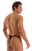 M77 - Mens Micro Pouch Swimsuit Thong - Solids 6407 Black - Skinzwear