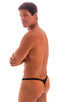 M77 - Mens Micro Pouch Swimsuit Thong - Solids 6407 Black - Skinzwear