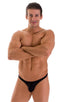 M77 - Mens Micro Pouch Swimsuit Thong - Solids 6407 Black - Skinzwear
