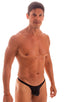 M77 - Mens Micro Pouch Swimsuit Thong - Solids 6407 Black - Skinzwear