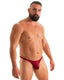 M77 - Mens Micro Pouch Swimsuit Thong - Solids 9878 Maroon Mirage - Skinzwear