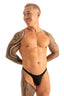 M77V - Mens Underwear Micro Pouch Thong - Solid 9862 Onyx - Skinzwear