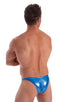 M79 - Mens Micro Fitted Pouch Puckered Back Bikini - Metallics 2853 Electric blue - Skinzwear