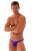 M79 - Mens Micro Fitted Pouch Puckered Back Bikini - Solids 3453 Royal purple - Skinzwear