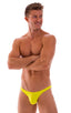 M79 - Mens Micro Fitted Pouch Puckered Back Bikini - Solids 4405 Sunshine yellow - Skinzwear
