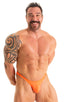 M79 - Mens Micro Fitted Pouch Puckered Back Bikini - Solids 6402 Blazing orange - Skinzwear