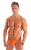 M79 - Mens Micro Fitted Pouch Puckered Back Bikini - Solids 6402 Blazing orange - Skinzwear
