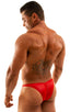 M79POS - Mens Posing Suit Fitted Pouch Puckered Back - Metallics 9811 Red - Skinzwear