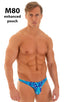 M80 - Mens Enhancing Pouch Swim Brief - Prints 9155 New world blue - Skinzwear