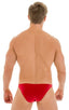 M80 - Mens Enhancing Pouch Swim Brief - Solid Sheer Semi Sheer 1538 Red - Skinzwear