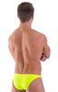 M82 - Mens Large Pouch 3/4 Back Bikini - Solid Sheer Semi Sheer 5538 Neon chartreuse - Skinzwear