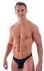 M82 - Mens Large Pouch 3/4 Back Bikini - Solids 6407 Black - Skinzwear