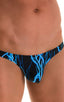 M84 - Mens Tanga Cheekini Bikini - Prints 1118 Laser blue lightening - Skinzwear