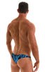 M84 - Mens Tanga Cheekini Bikini - Prints 1118 Laser blue lightening - Skinzwear