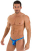 M84 - Mens Tanga Cheekini Bikini - Prints 9155 New world blue - Skinzwear
