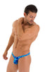 M84 - Mens Tanga Cheekini Bikini - Prints 9155 New world blue - Skinzwear