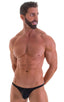M84 - Mens Tanga Cheekini Bikini - Solid Sheer Semi Sheer 1537 Black - Skinzwear