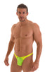M87 - Mens Color Blocked T Back Thong - Solid Sheer Semi Sheer 5536 - 5538 Lime - Neon chartreuse - Skinzwear