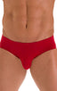 M88 - Mens Pouch Brief Swimsuit - Solid Sheer Semi Sheer 1538 Red - Skinzwear