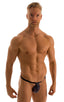 M90 - Mens 4 way Adjustable Micro Bikini Tanga - Metallics 9852 - 6407 Black ice - Black - Skinzwear
