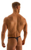 M90 - Mens 4 way Adjustable Micro Bikini Tanga - Metallics 9852 - 6407 Black ice - Black - Skinzwear