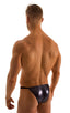 M90 - Mens 4 way Adjustable Micro Bikini Tanga - Metallics 9852 - 6407 Black ice - Black - Skinzwear