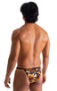 M90 - Mens 4 way Adjustable Micro Bikini Tanga - Prints 3554 - 6407 Wild tiger - Black - Skinzwear