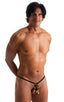 M90 - Mens 4 way Adjustable Micro Bikini Tanga - Prints 3554 - 6407 Wild tiger - Black - Skinzwear