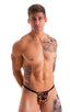 M90 - Mens 4 way Adjustable Micro Bikini Tanga - Prints 3554 - 6407 Wild tiger - Black - Skinzwear