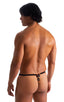 M90 - Mens 4 way Adjustable Micro Bikini Tanga - Prints 3554 - 6407 Wild tiger - Black - Skinzwear