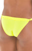 M90 - Mens 4 way Adjustable Micro Bikini Tanga - Solid Sheer Semi Sheer 5538 Neon chartreuse - Skinzwear