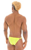 M90 - Mens 4 way Adjustable Micro Bikini Tanga - Solid Sheer Semi Sheer 5538 Neon chartreuse - Skinzwear
