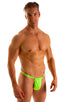 M90 - Mens 4 way Adjustable Micro Bikini Tanga - Solids 1474 Neon lime - Skinzwear