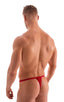 M90 - Mens 4 way Adjustable Micro Bikini Tanga - Solids 3450 Ruby red - Skinzwear