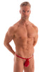 M90 - Mens 4 way Adjustable Micro Bikini Tanga - Solids 3450 Ruby red - Skinzwear
