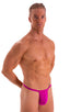 M90 - Mens 4 way Adjustable Micro Bikini Tanga - Solids 3452 Fuchsia - Skinzwear