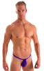 M90 - Mens 4 way Adjustable Micro Bikini Tanga - Solids 3453 Royal purple - Skinzwear