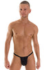M90 - Mens 4 way Adjustable Micro Bikini Tanga - Solids 6407 Black - Skinzwear