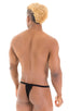 M90 - Mens 4 way Adjustable Micro Bikini Tanga - Solids 6407 Black - Skinzwear