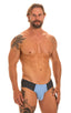 M92 - Mens Pouch Brief Swimsuit Color - blocked - Multi Color 6407 - 1500 Black - White - Skinzwear