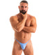 M94 - Mens Stuffit Pouch Triangle Back G - String Swimsuit - Solids 9854 Dreamwave blue - Skinzwear