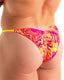M95 - Mens Micro Adjustable Front and Scrunchy Back Bikini - Prints 8163 - 9855 Tahitian sunset - Solar flare - Skinzwear