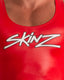 M99 SKINZ Logo - Limited Men’s Thong Back Racer Back One Piece - Wet Look 0008 Lipstick red - Skinzwear