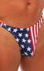 Swimsuit Thong in Stars and Stripes, Front View; Swimsuit Thong in Stars and Stripes, Rear View; Swimsuit Thong in Stars and Stripes, Front Alternative; Special