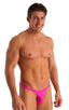 most popular mens swimwear classic t back thong swimsuit in Fuchsia hot pink; Mens Thong Swimsuit - Bravura Pouch in Fuchsia 2; Mens Thong Swimsuit - Bravura Po