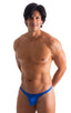 mens micro pouch thong back sexy swimsuit in swimwear fabric Imperial Blue; Stuffit Pouch Thong in Imperial Blue 2; Stuffit Pouch Thong in Imperial Blue 3; Stuf