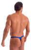 mens micro pouch thong back sexy swimsuit in swimwear fabric Imperial Blue; Stuffit Pouch Thong in Imperial Blue 2; Stuffit Pouch Thong in Imperial Blue 3; Stuf